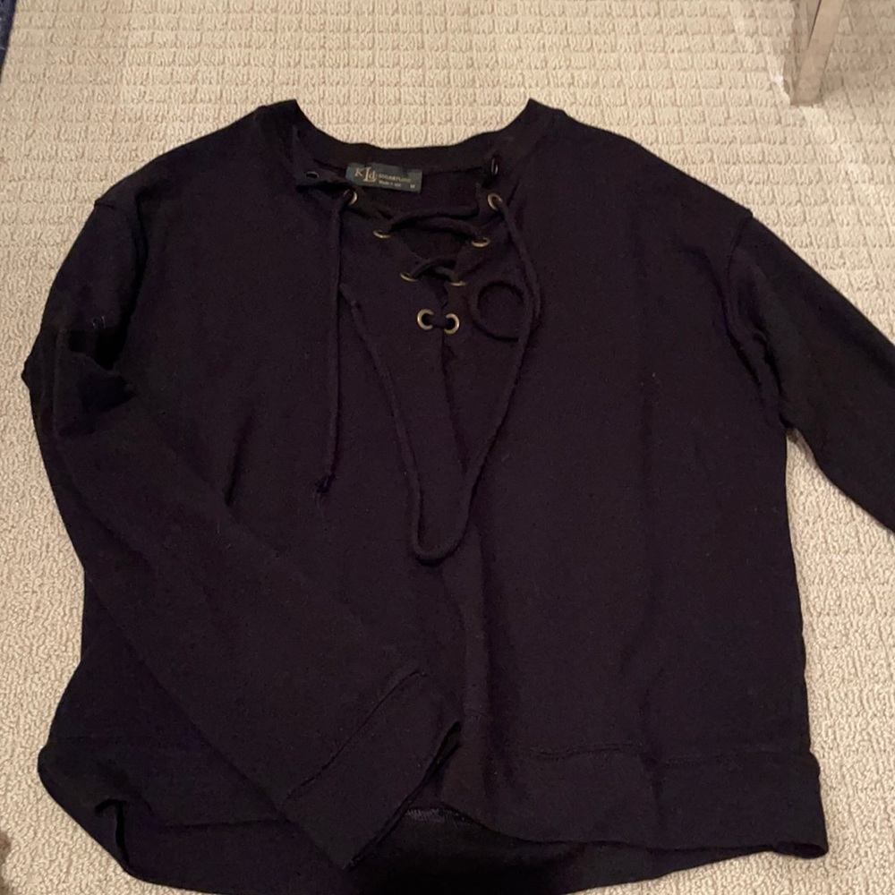 Black Criss Cross Top